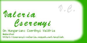 valeria cserenyi business card