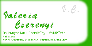 valeria cserenyi business card